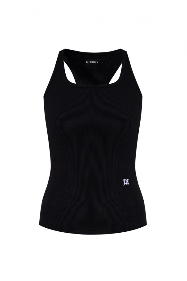 Black Ribbed tank top MISBHV Vitkac GB